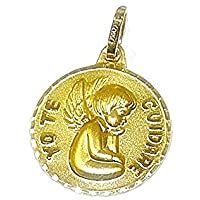 Never Say Never Medalla para Bebe de Oro Amarillo de 18Ktes.13mm